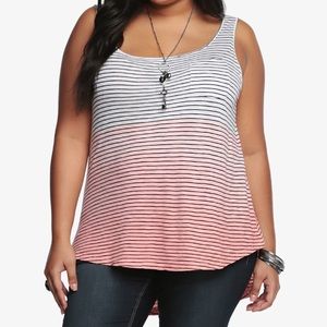 SOLD -NWT Torrid Dip Dye Keyhole Tank Top - Size 2